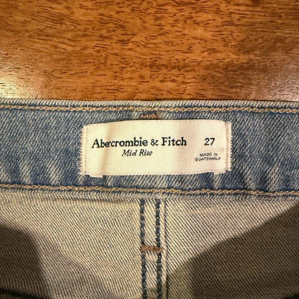 Abercrombie & Fitch - Mid Rise Denim Mini Skirt - Picture 3 of 3